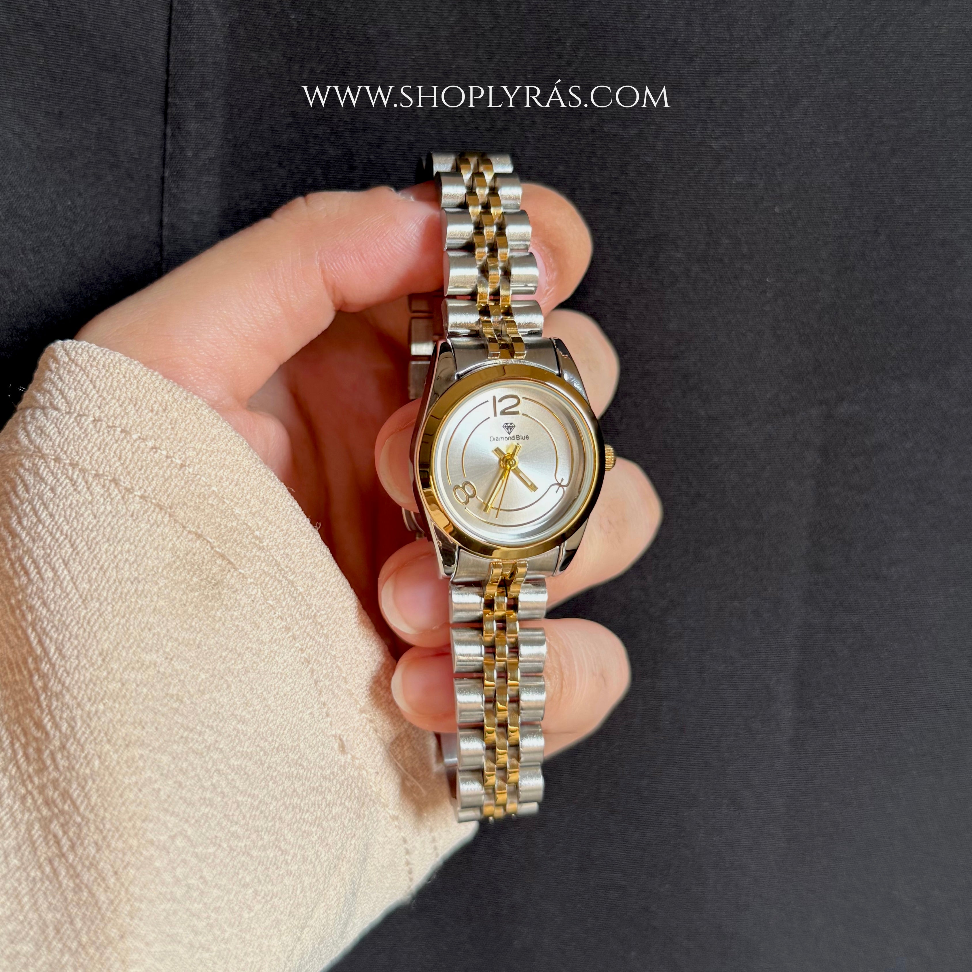 Two toned silver watch