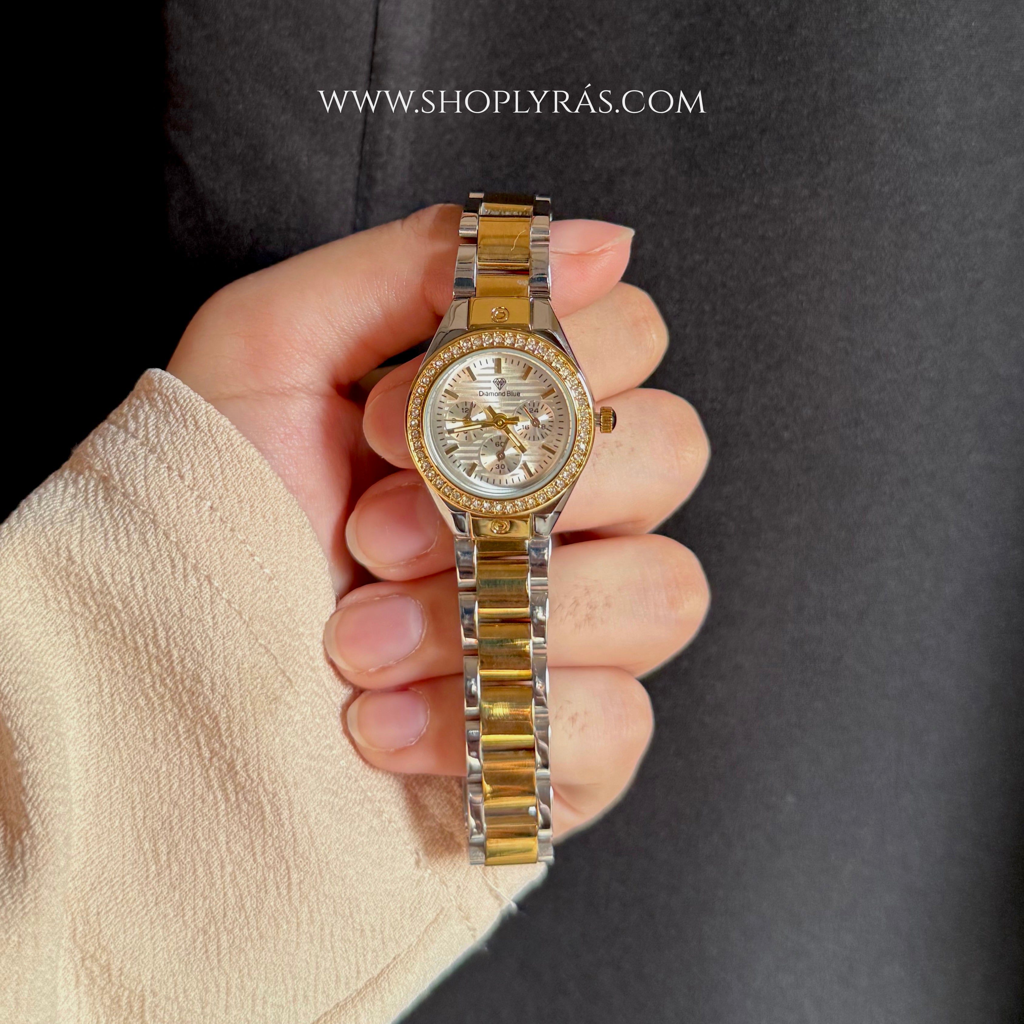 Crystal Studded silver watch